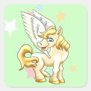 Pegasus Quadratischer Aufkleber