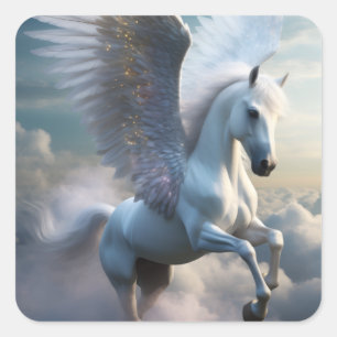 Pegasus Quadratischer Aufkleber