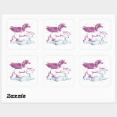 Pegasus Quadratischer Aufkleber (Blatt)