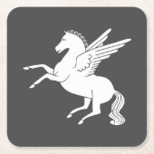 Pegasus Rechteckiger Pappuntersetzer (Vorderseite)