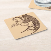 Pegasus Rechteckiger Pappuntersetzer (angewinkelt)