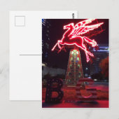 Pegasus Red Flying Horse in Dallas Postkarte (Vorne/Hinten)