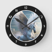 Pegasus Runde Wanduhr (Vorderseite)
