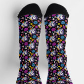 Pegasus Schwarze Blüten Socken (Oben)