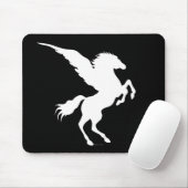 Pegasus schwarzes Mousepad (Mit Mouse)