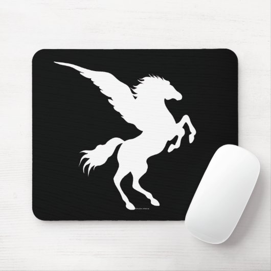 Pegasus schwarzes Mousepad (Mit Mouse)