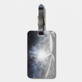 Pegasus Silberer Bogen mit goldener Sonne Gepäckanhänger (Rückseite vertikal)