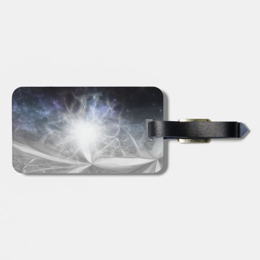 Pegasus Silberer Bogen mit goldener Sonne Gepäckanhänger (Rückseite horizontal)