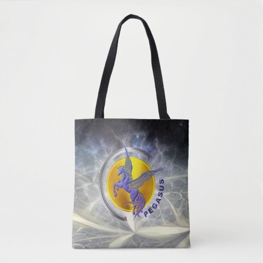 Pegasus Silberer Bogen mit goldener Sonne Tasche (Vorderseite)