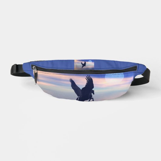 Pegasus Silhouette Fanny Pack Drucktasche Bauchtasche (Vorderseite)