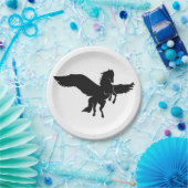 Pegasus Silhouette - Hintergrundfarbe auswählen Pappteller (Party)