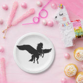 Pegasus Silhouette - Hintergrundfarbe auswählen Pappteller (Party)