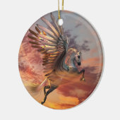 Pegasus-Sonnenuntergang-Pferdeverzierung Keramik Ornament (Links)