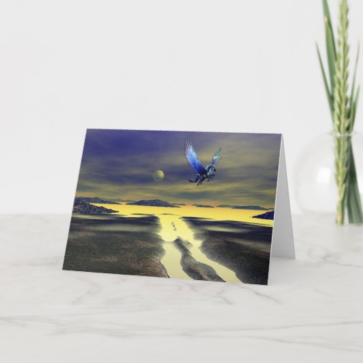 Pegasus-Steigen Feiertagskarte (Vorderseite)