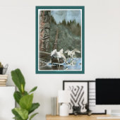 PEGASUS & TOTEM POLES Fantasy Book Art Poster (Heimbüro)