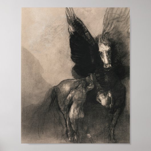 Pegasus und Bellerophon 1888 von Odilon Redon Poster (Vorne)