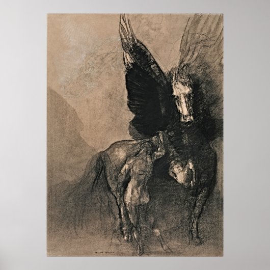Pegasus und Bellerophon - Mythisches Meisterwerk Poster (Vorne)