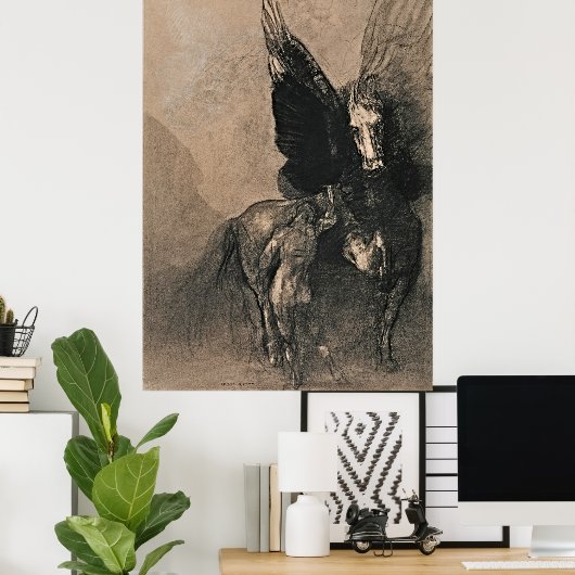 Pegasus und Bellerophon - Mythisches Meisterwerk Poster (Heimbüro)