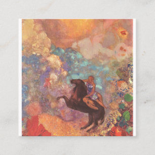 Pegasus und die Muse von Odilon Redon Quadratische Visitenkarte