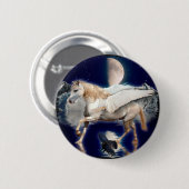 PEGASUS UND SCHWARZE RAVEN BUTTON (Vorne & Hinten)