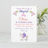 Pegasus und Shooting Stars. Einladung (Stehend Vorderseite)