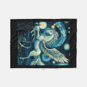 Pegasus Under Starry Night Sky Art Graphic Christm Fleecedecke (Vorderseite (Horizontal))