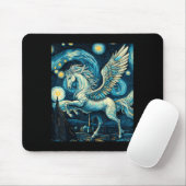 Pegasus Under Starry Night Sky Art Graphic Christm Mousepad (Mit Mouse)