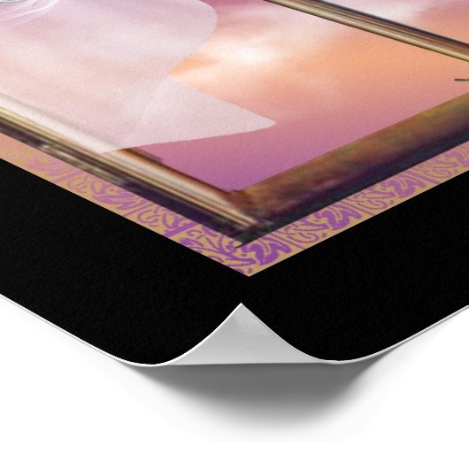 Pegasus Unicorn Fensterszene Poster (Ecke)