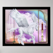 Pegasus Unicorn Fensterszene Poster (Vorne)