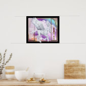 Pegasus Unicorn Fensterszene Poster (Küche)