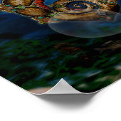 Pegasus Unicorn-Seepferd Poster (Ecke)