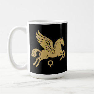 Pegasus von Korinth Antikes griechisches Gold-Embl Kaffeetasse