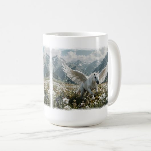 Pegasus Vorbereitung auf den Start Kaffeetasse (VorderseiteRechts)