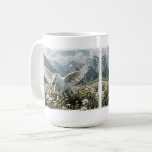 Pegasus Vorbereitung auf den Start Kaffeetasse (Vorderseite Links)