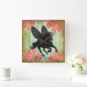 Pegasus - Wall Clock Quadratische Wanduhr (Zuhause)