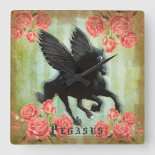 Pegasus - Wall Clock Quadratische Wanduhr