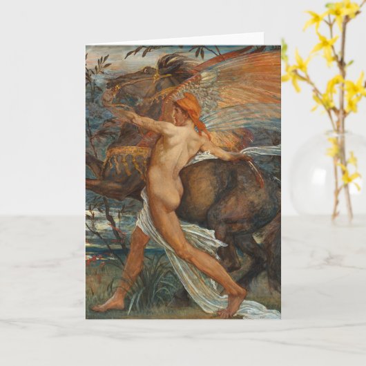 Pegasus | Walter Crane Karte (Gelbe Blume)
