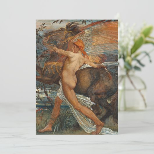 Pegasus | Walter Crane Karte (Stehend Vorderseite)