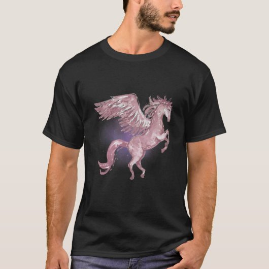 Pegasus Watercolor Fantasy Mythical Mystic T-Shirt (Vorderseite)