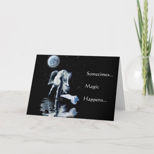 PEGASUS & WHITE RAVEN Collection Feiertagskarte (Vorderseite)