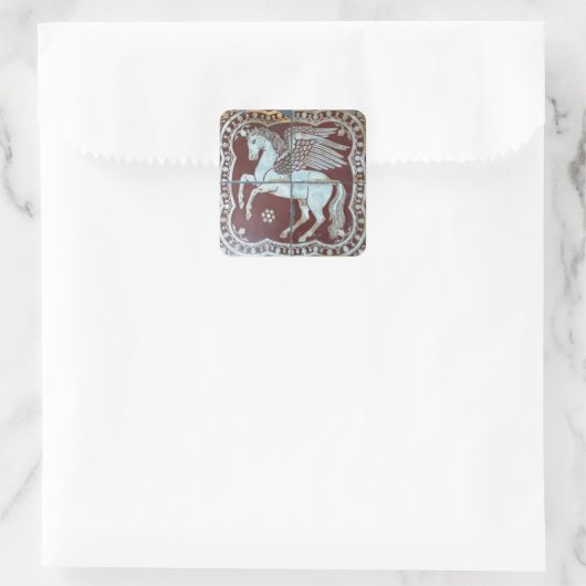 Pegasus Winged Horse Quadratischer Aufkleber (Tasche)