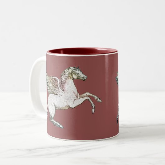 Pegasus Zweifarbige Tasse (Vorderseite Links)