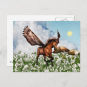 Pegasys auf einer Feldpostkarte Postkarte (Vorne/Hinten)