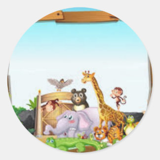 PEGATINA ANIMALES DE LA SELVA RUNDER AUFKLEBER