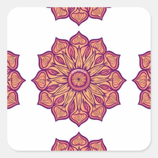Pegatina con diseño de mandala quadratischer aufkleber (Vorderseite)