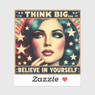 Pegatina de una Hrmosa Mujer Estilo Vintage Aufkleber