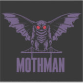 Pegatina de vinilo con forma personalizada mothman aufkleber (Vorderseite)