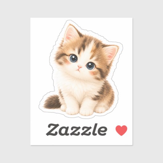 Pegatina Gatito Kawaii Adorable Aufkleber (Blatt)