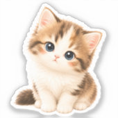 Pegatina Gatito Kawaii Adorable Aufkleber (Vorderseite)