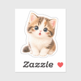 Pegatina Gatito Kawaii Adorable Aufkleber